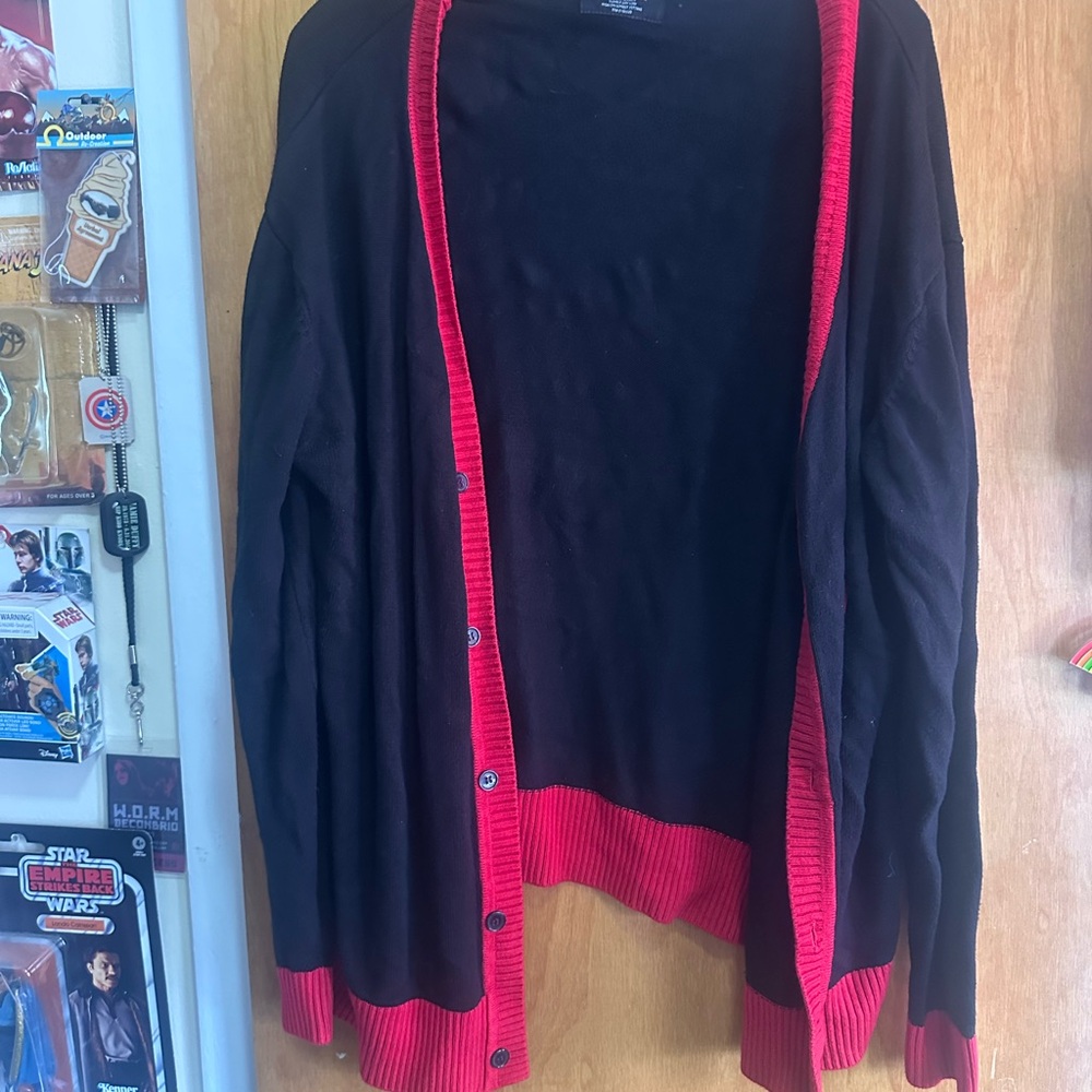 Star Wars Black and Red Cardigan Sweater